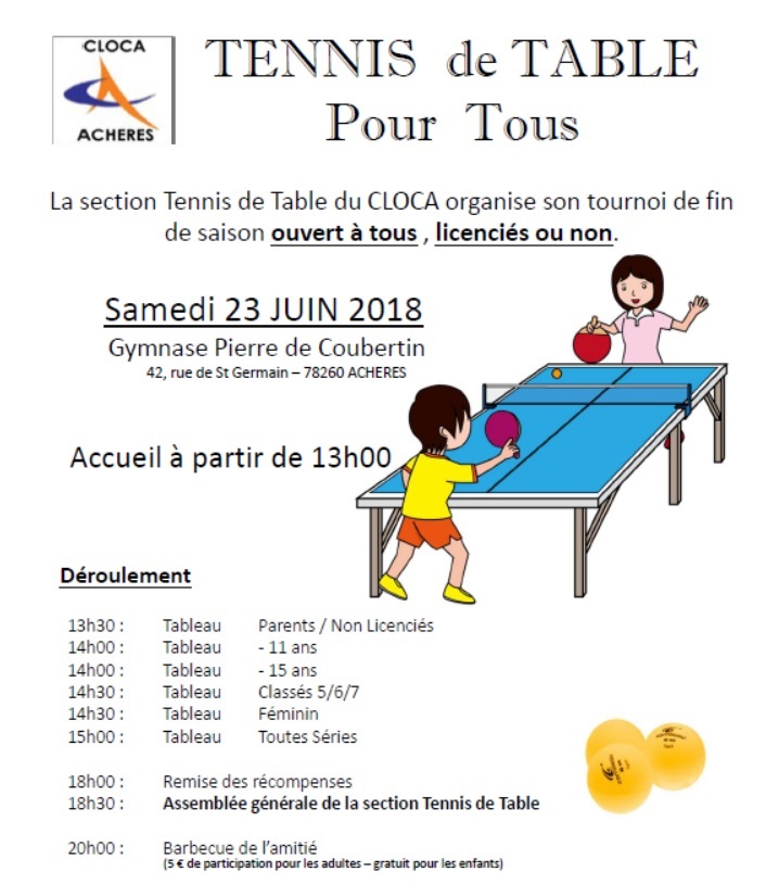 Tournoi interne 2018